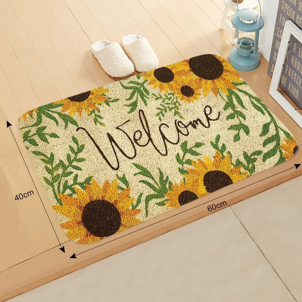 40x60cm Bathroom Kitchen Floor Mat Welcome Sweet Home Letter Front Door Mat Doormat Anti Slip Floor Mats For Living Rooms