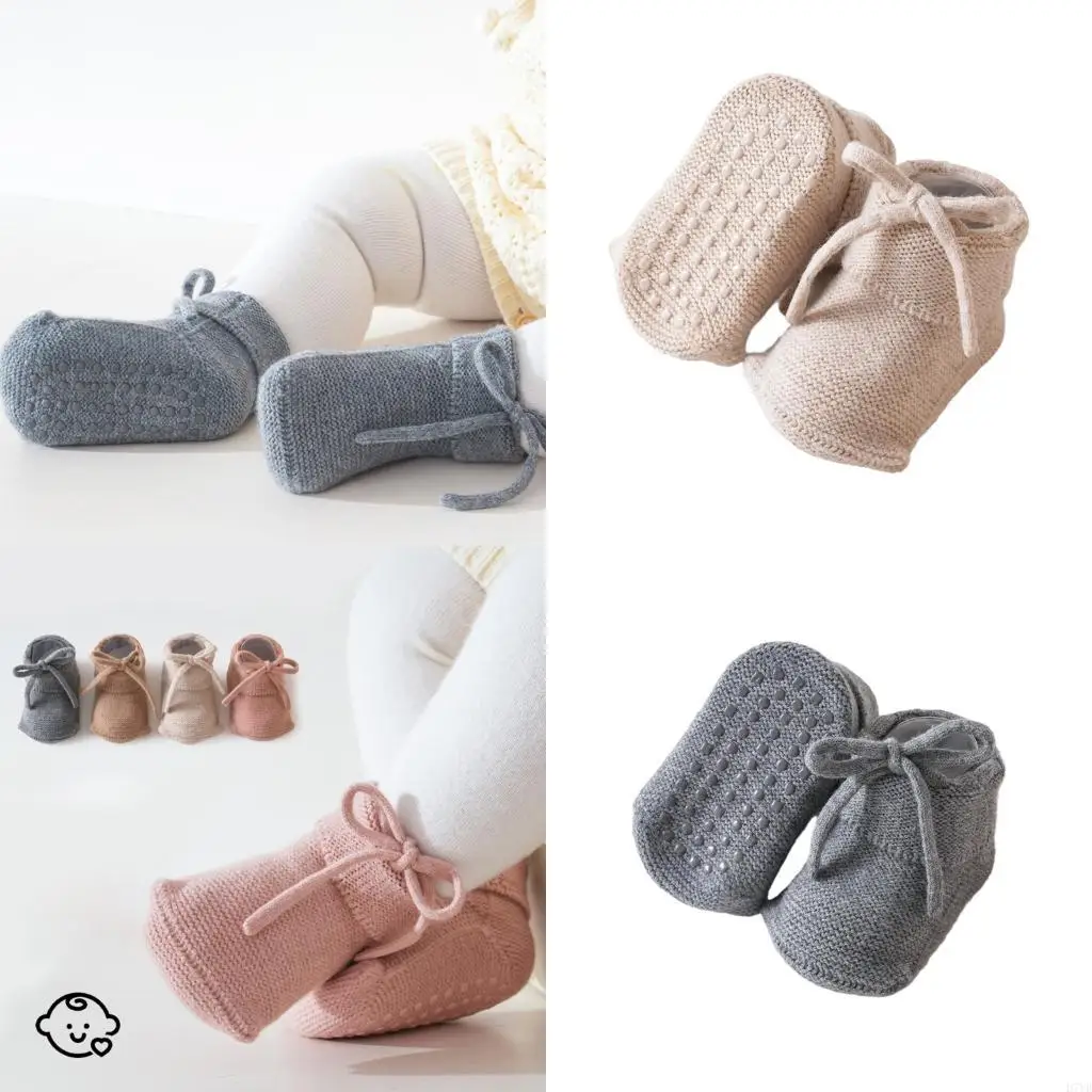 

D7YD с твердым цветом против скольжения носки для малышей эластичные носки для манжета для ребенка