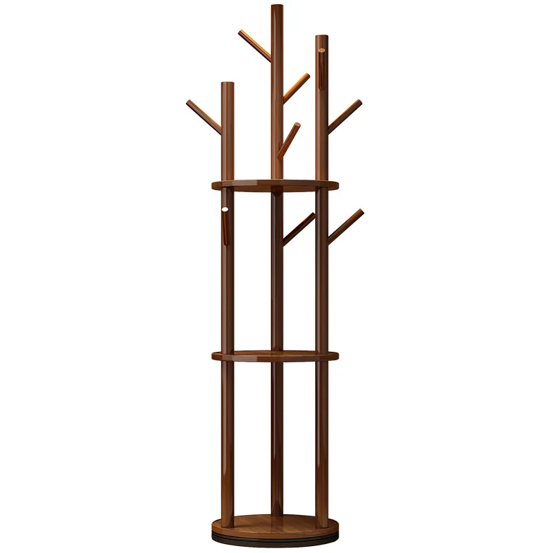 Rotating Modern Floor-Standing Coat Rack Vertical Clothes Storage Rack Living Room Home Bedroom Light Luxury