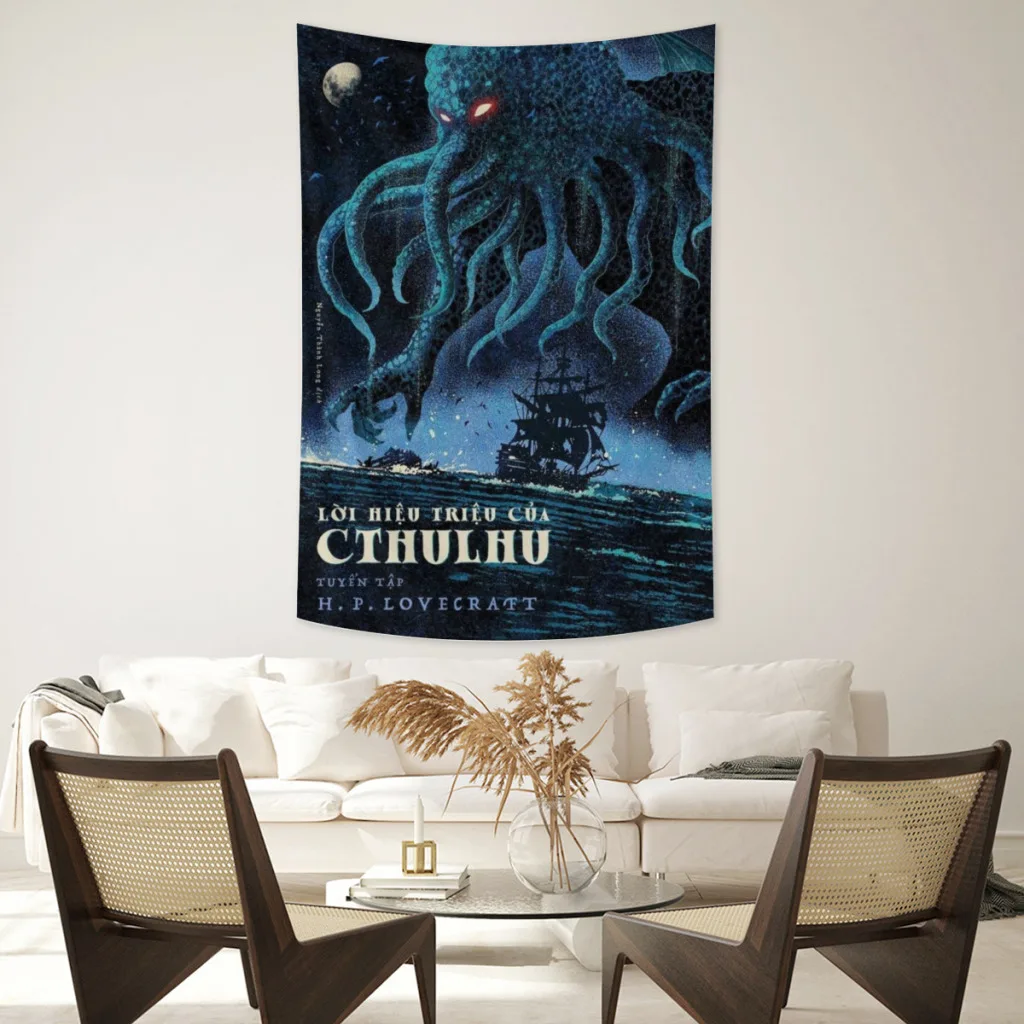 

H. P. Lovecraft Cthulhu Tapestry landscape wall hanging cloth bedroom wall decoration room decoration