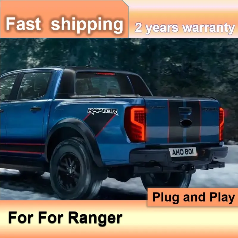 Car Accessories for Frd Ranger T6 Tail Light 2012-2019 Ranger Raptor Tail Lights Ranger T6 T7 T8 Tail Lights DRL Turn Signal