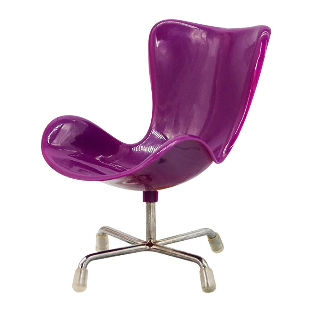 1 كرسي كمبيوتر صغير مادة بلاستيكية ممتازة تصميم واقعي لديكور المنزل الصغير وغرفة النوم وغرفة المعيشة ملحقات تخطيط ذاتية الصنع