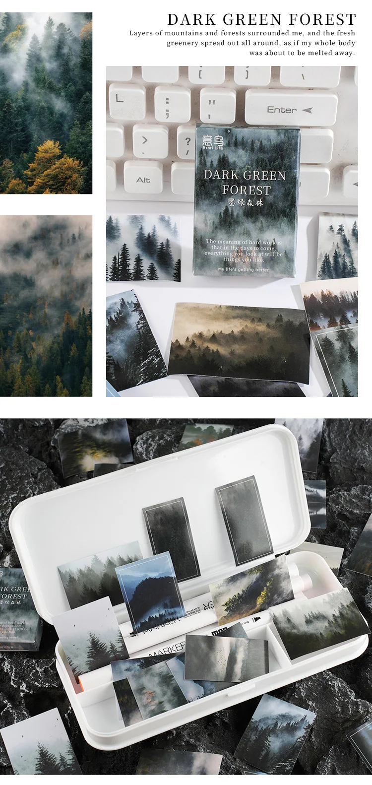 30 Pcs Kawaii Paper Sticker Set Deep Forest Self-adhesive Stationery Stickers For Arts Craft Diy Scrapbooking Diary Album Planne