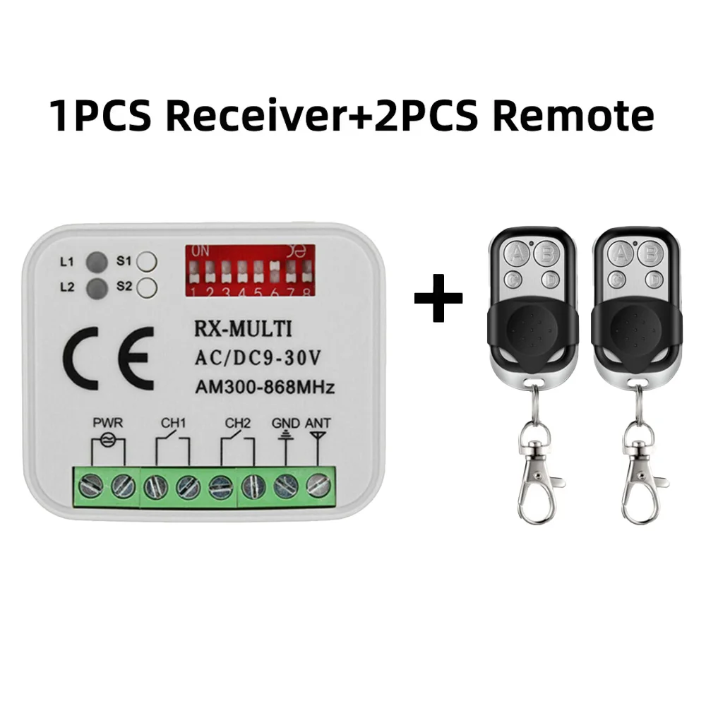 

Universal RX-MULTI Receiver 300-868MHz Garage Door Remote Control Receiver RX MULTI AC/DC9-30V 433.92MHz Garage Door Controller