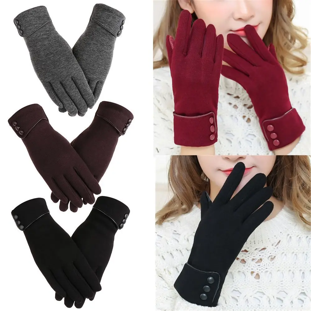 New Fashion Thicken Windproof Plus Velvet Touch Screen Gloves Skiing Gloves Driving Mittens