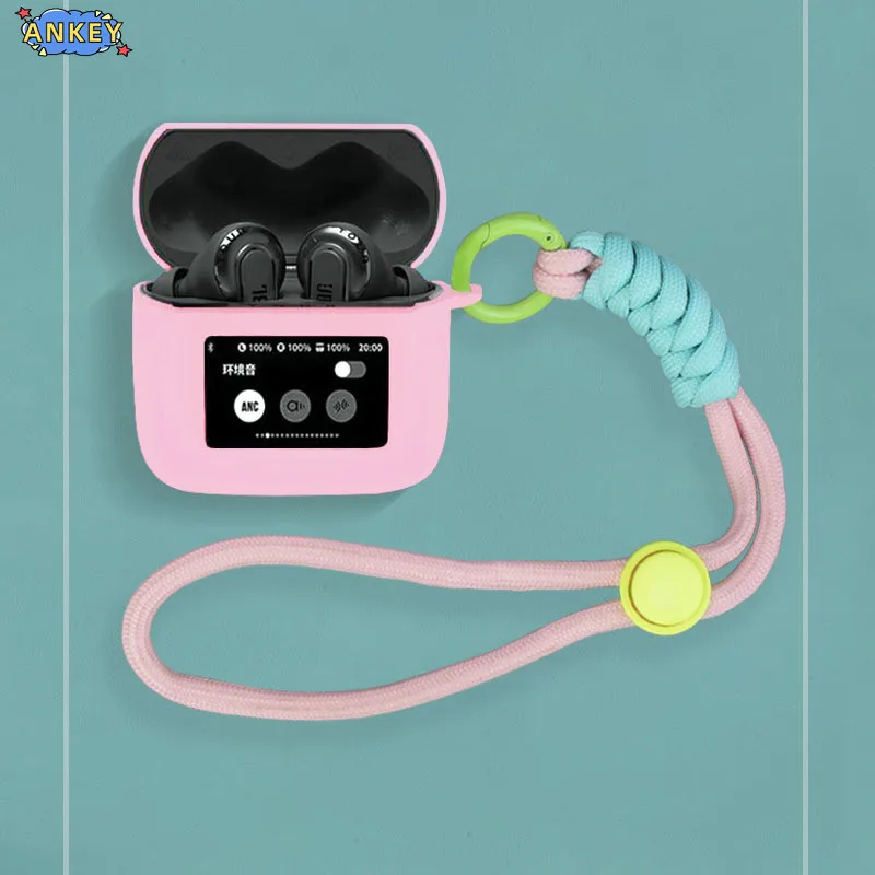 for JBL Tour Pro 3 , Tour Pro 2 Case Protective Nylon Lanyard Soft Cover Shells Anti Dust Sleeve Hand Rope Strap Accessories