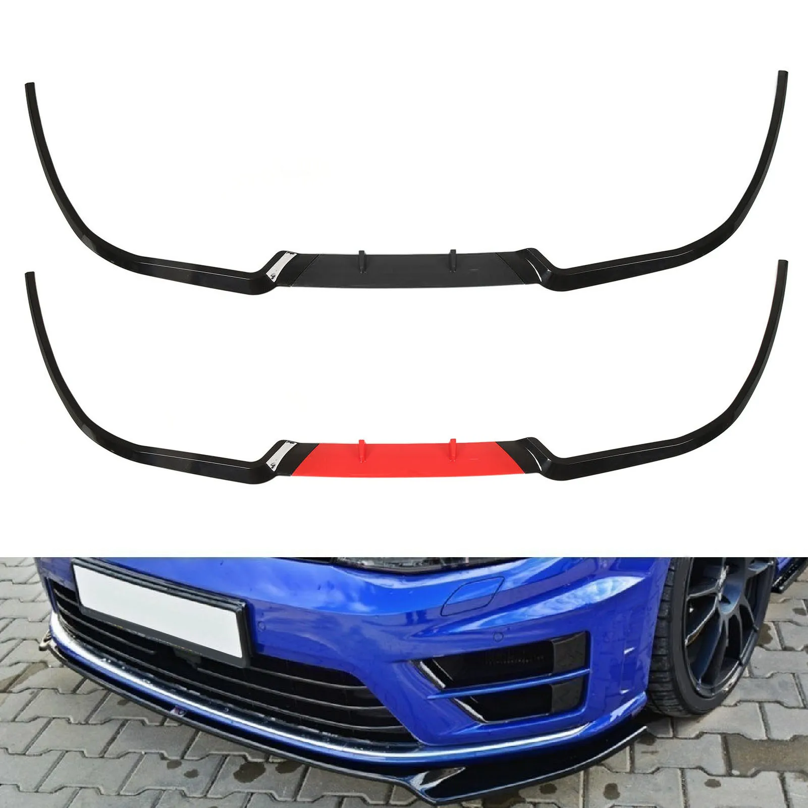 Front Bumper Lip Impact Resistant Front Bumper Lip Separator 114cm Replacement for Seat Leon Front Lip Spoiler