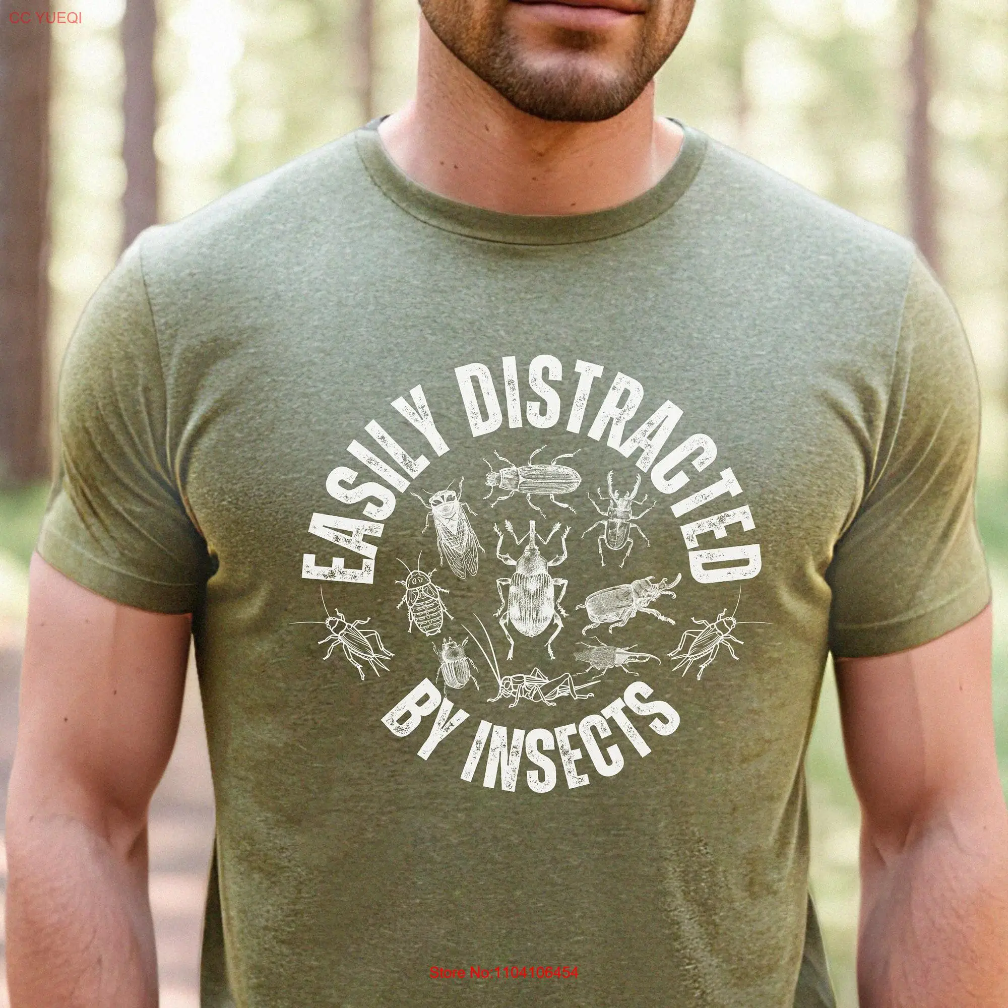 Vintage Insect T Shirt Easily Distracted By Insects Hissing Cockroach Funny Entomology Bug Lover Entomologist