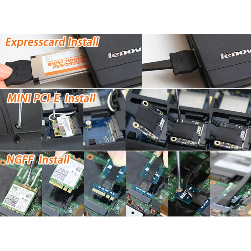 PCI-E 라이저 EXP GDC 외장형 노트북 비디오 카드, 미니 PCI-E NGFF M.2 A/E 키 익스프레스 카드 케이블 노트북 도크 그래픽 어댑터