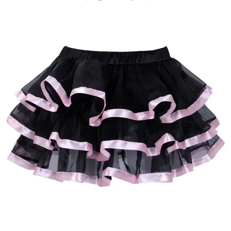 Sexy Micro Mini Tutu Skirt Elastic Petticoat Women Tulle Skirts Petticoat Burlesque Mesh  Ladies Performance Pleated Skirt