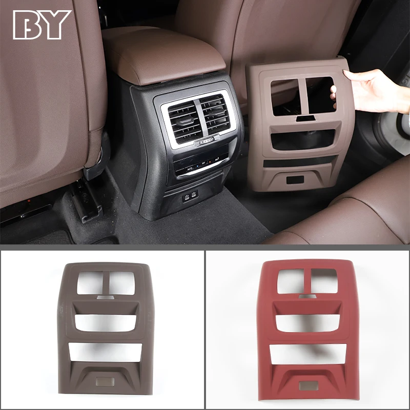 

Car Decorative Cover Mocha Brown Rear Air Outlet Ventilation Panel Cover For BMW X3 iX3 X4 G01 G02 2022-2023 Auto Accessories