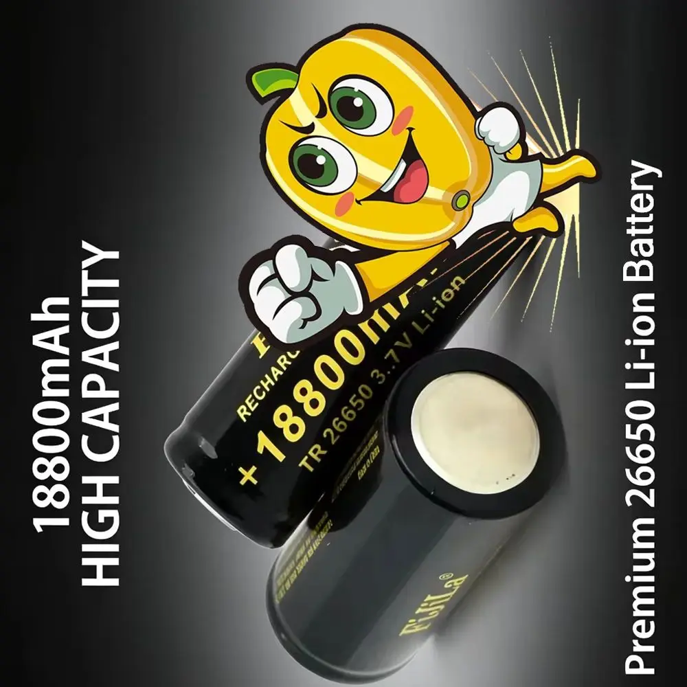 

100% Original high quality 18800mAh 3.7 V 50A lithium ion battery For 26650 LED flashlight + charger