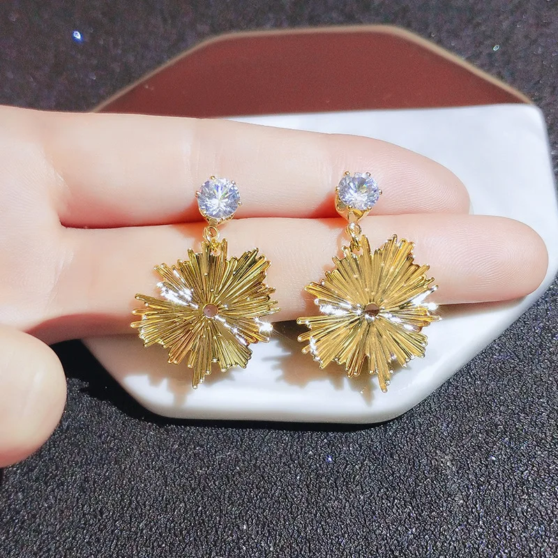 20Pcs Raw Brass Sun Flower Charms Burning Fire Flower Pendant For DIY Bracelet Earring Jewelry Making Findings