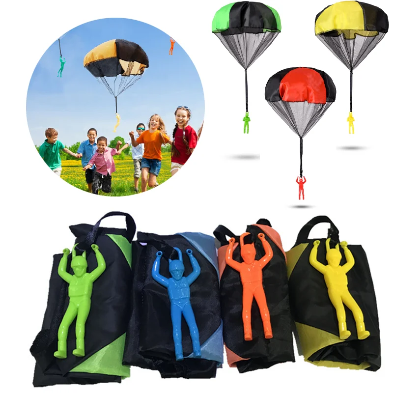 1Pc Hand Throwing Parachute Kids Outdoor Funny Toys Fly Parachute Sport With Mini Soldier Toys For Children Educational Gifts