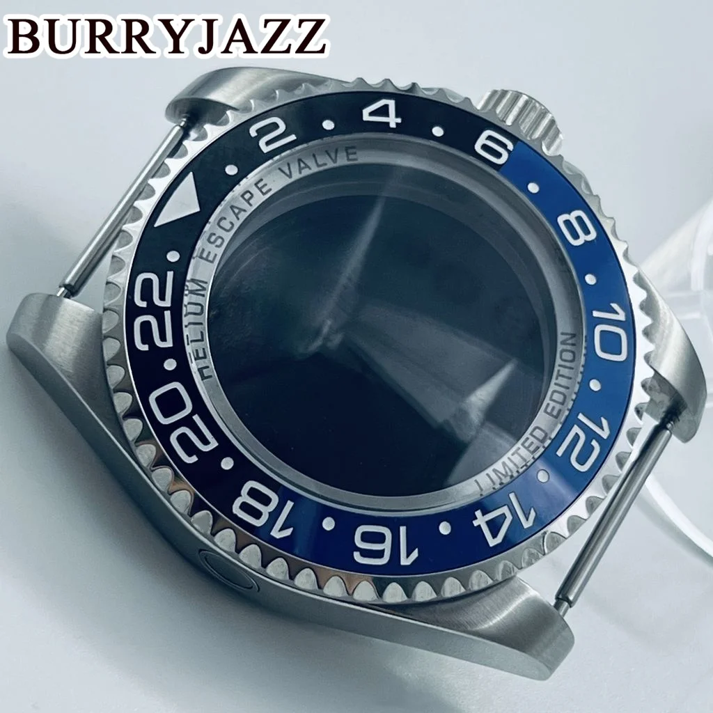 BURRYJAZZ 44mm SEA NH34 NH35 NH36 NH38 NH39 NH70 NH72 Watch Case Waterproof Sapphire Crysta Black Blue Green Ceramics Bezel