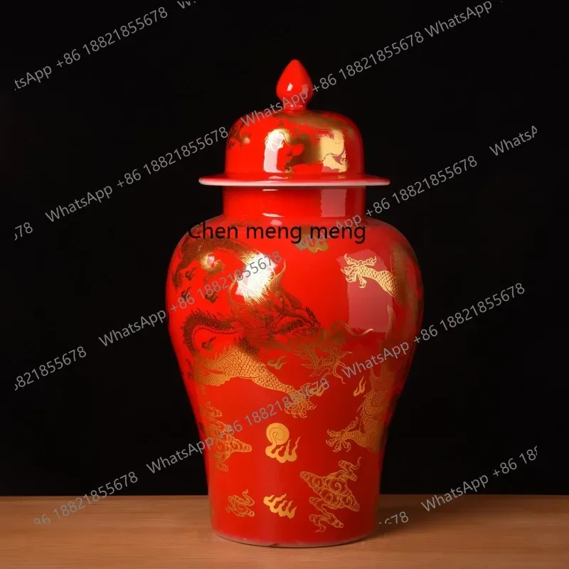 H178Jar ceramic floor-to-ceiling large vase rich and auspicious interior decoration entrance ornament