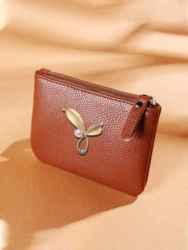 

Key Wallets PU Leather Female Scratch-Resistant Radiant Cluster & Light Tone Decor