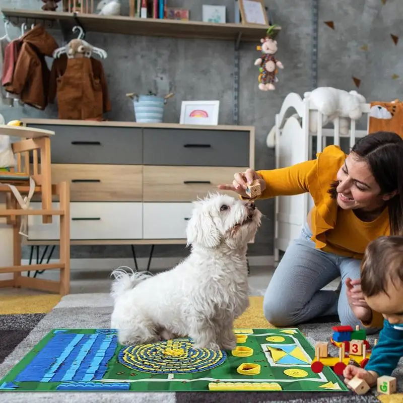 

Dog Feeding Mat Slow Feeder Football-Themed Dog Feeding Mat Interactive Dog Puzzle Toys Enrichment Snuffle Activity Mat For Slow