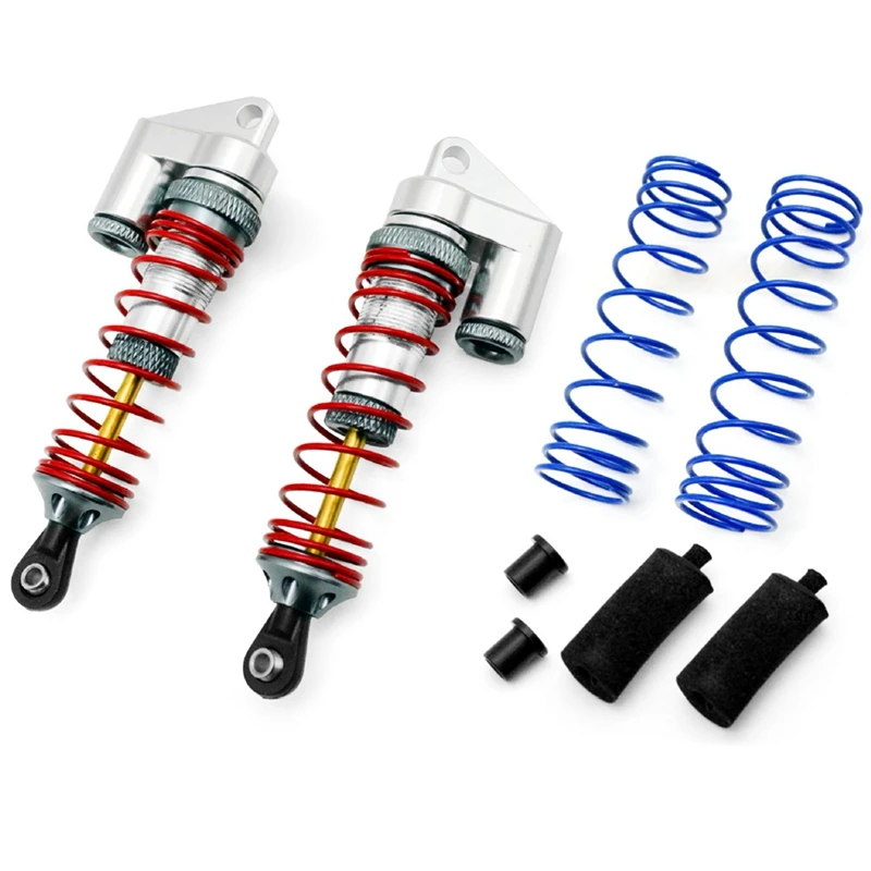 1 Pair 1/10Rc Climbing Car Shock Absorbers Shock Absorbers With Spare Spring A 90Mm Hole Spacing, Suitable For TRX4 SCX10 D90