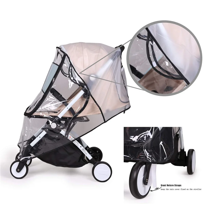 

B78B-2X Stroller Rain Cover Universal, Baby Travel Weather Shield, Windproof Waterproof, Protect From Dust Snow