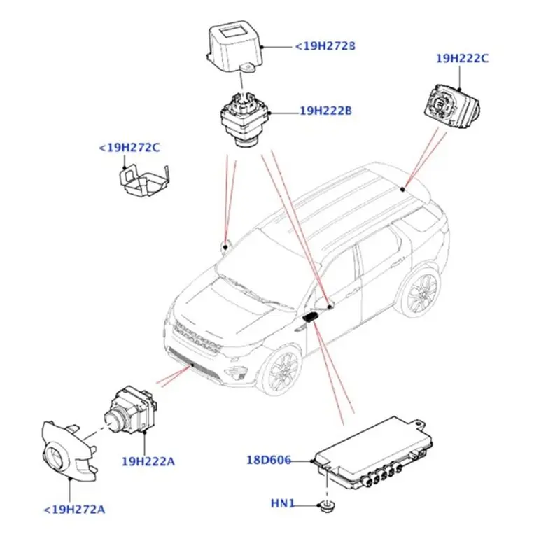 Motion Detection Rear Parking Camera LR107743 LR104474 For Land Rover Discovery Sport Car Accessories