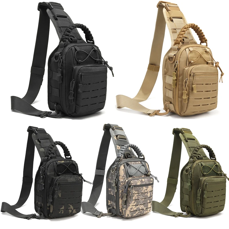 

Tactical Shoulder Sling Bag Outdoor Chest Pack Military Cross-body Bag for Men Traveling Trekking Camping Rover Sling Daypack