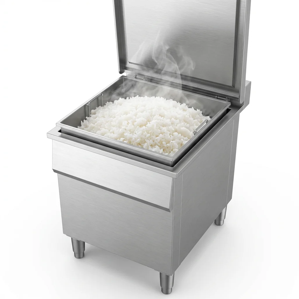 Large Capacity Durable Stainless Steel Commercial Rice Cooker Steamed Electric Rice Steamer For Food Service