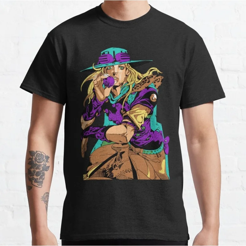 

0215 JoJo's Bizarre Adventure Anime Gift t shirt Manga printed Tee 100% cotton Graphic Clothes Y2K clothing All size Tops S-6XL
