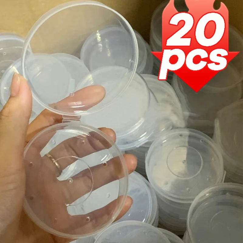 Boîte de rangement de bouffées de poudre en plastique Transparent, 1/20 pièces, boîtes d'emballage de stockage respirantes, résistantes à l'humidité et à la poussière, étui de maquillage, outils