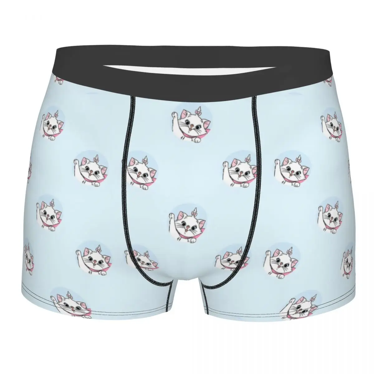 

Нижнее белье Aristocats на заказ, мужские дышащие трусы-боксеры с котом, мангой, шорты, мягкие трусы для Homme