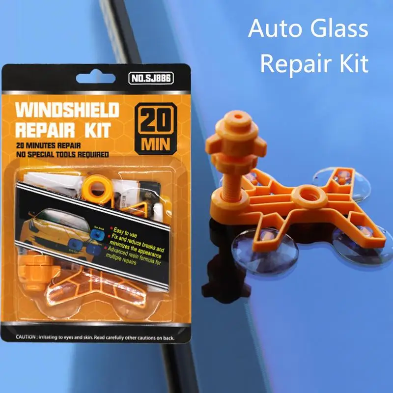 Windshield Repair Kit Quick Fix Car Cracked Glass Windscreen Repair Tool Resin Sealer DIY Auto Window Screen Polishing Portable