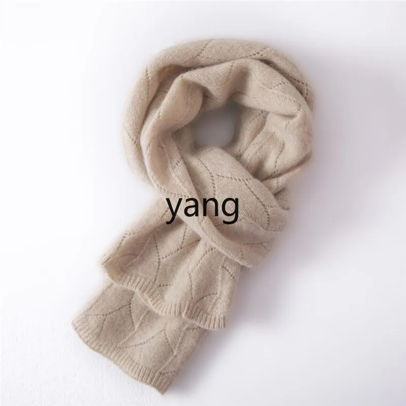 

LMM100% cashmere scarf women's hollow knitted scarf neck protection to keep warm autumn, winter and spring