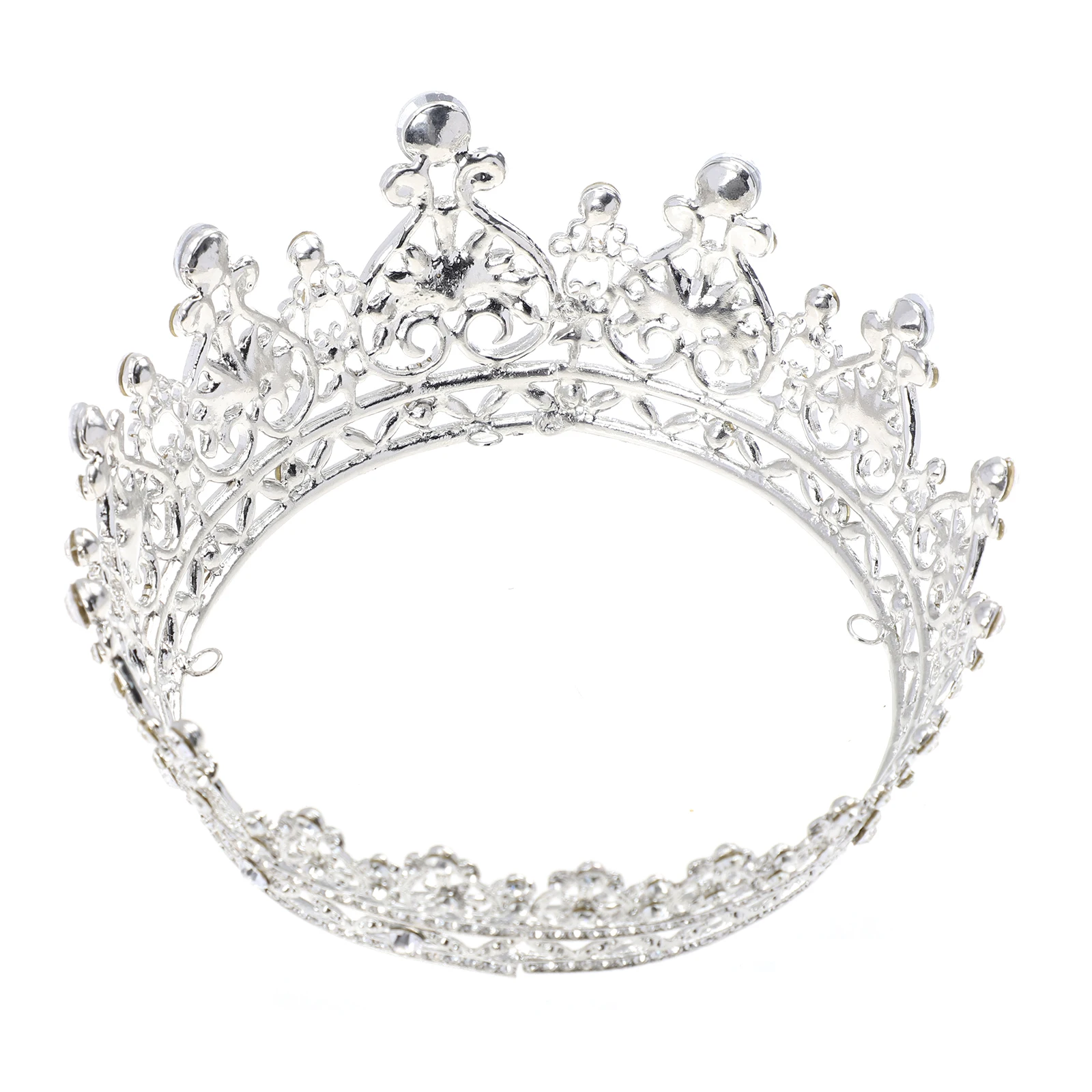 

Bridal Crown Hair Accessories Women Princess Alloy Baroque Retro Tiara Durable No Rust Safe Wear Design Suitable Parties