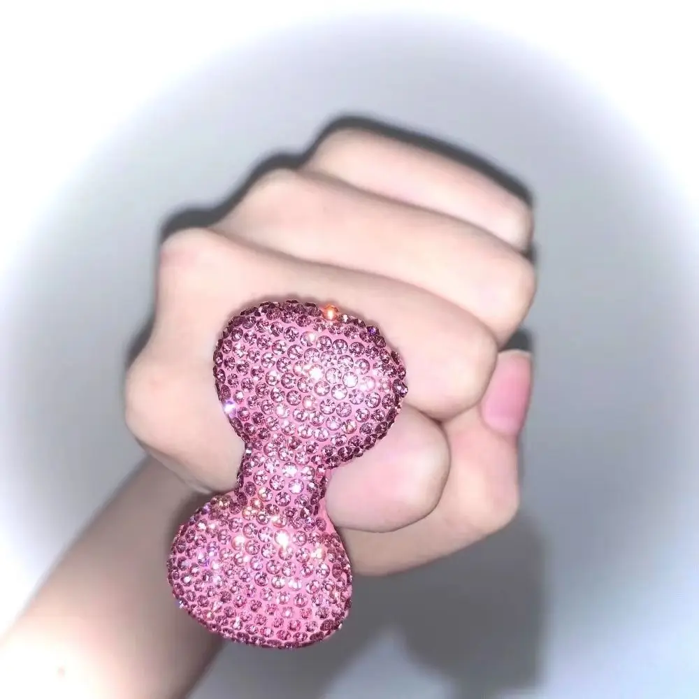 Adjustable Pink Bow Rings Opening Rings Sparkle Bow Women Finger Ring Super Flash Sweet Shiny Y2k Millennial Ring Finger Charms