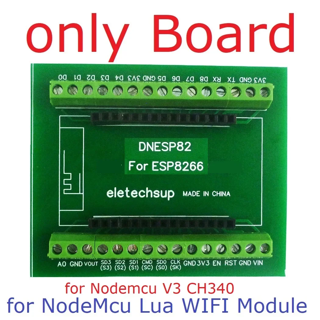 Scheda di espansione scatola guida DIN 2.4G NodeMcu Lua WIFI ESP8266 GPIO per controller industriali PLC Arduino