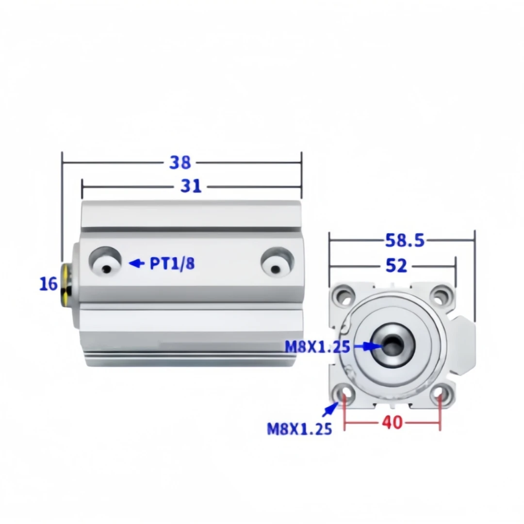 Pneumatic Cylinder Leaking Air Cylinder Air Consumption Calculator Pneumatic   Air Cylinder SDA40-5