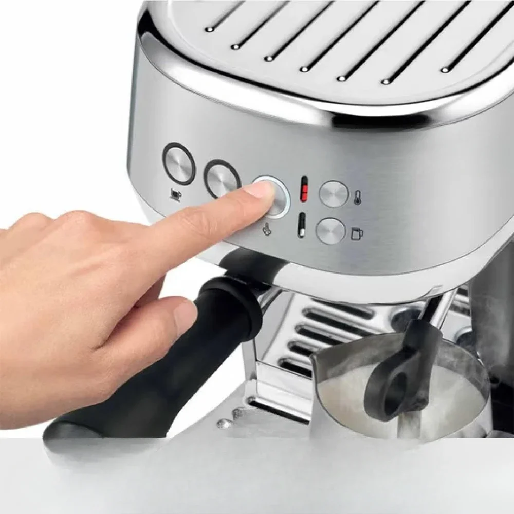 ماكينة صنع رغوة الحليب، ماكينة صنع الاسبريسو مع تسخين ثواني، ماكينة كابتشينو واللاتيه للمنزل، BES500DBL، أزرق دامسون