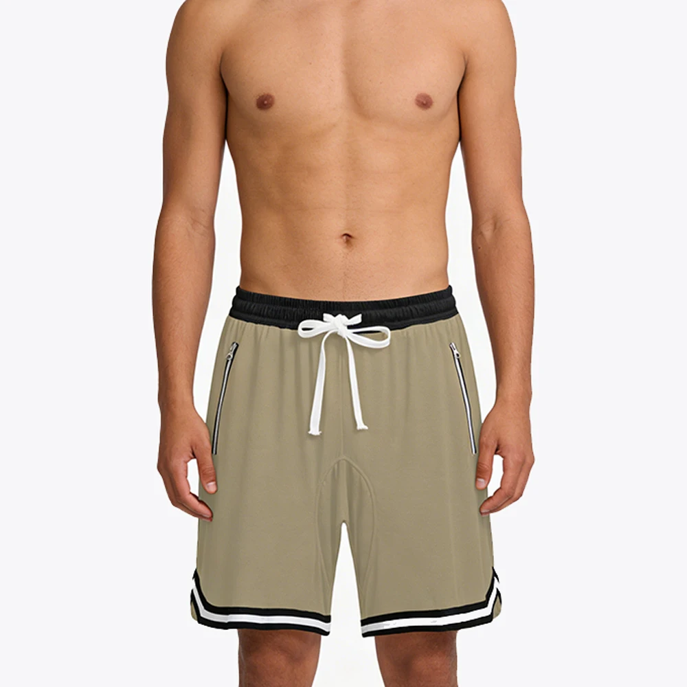 Men Casual Gym Mesh Short Lightweight Breathable Jogger Training Short Pants with Drawstring and Zip Pockets Multi-Color Options