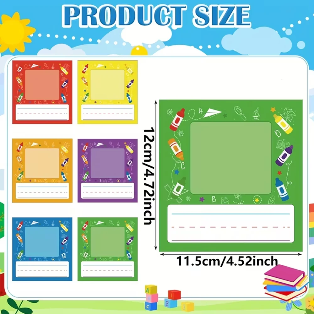 18 pcs, Student Nameplate Name Tag, Self-Adhesive Label Bulletin Board Color Label, Self-Adhesive Photo Name Tag.