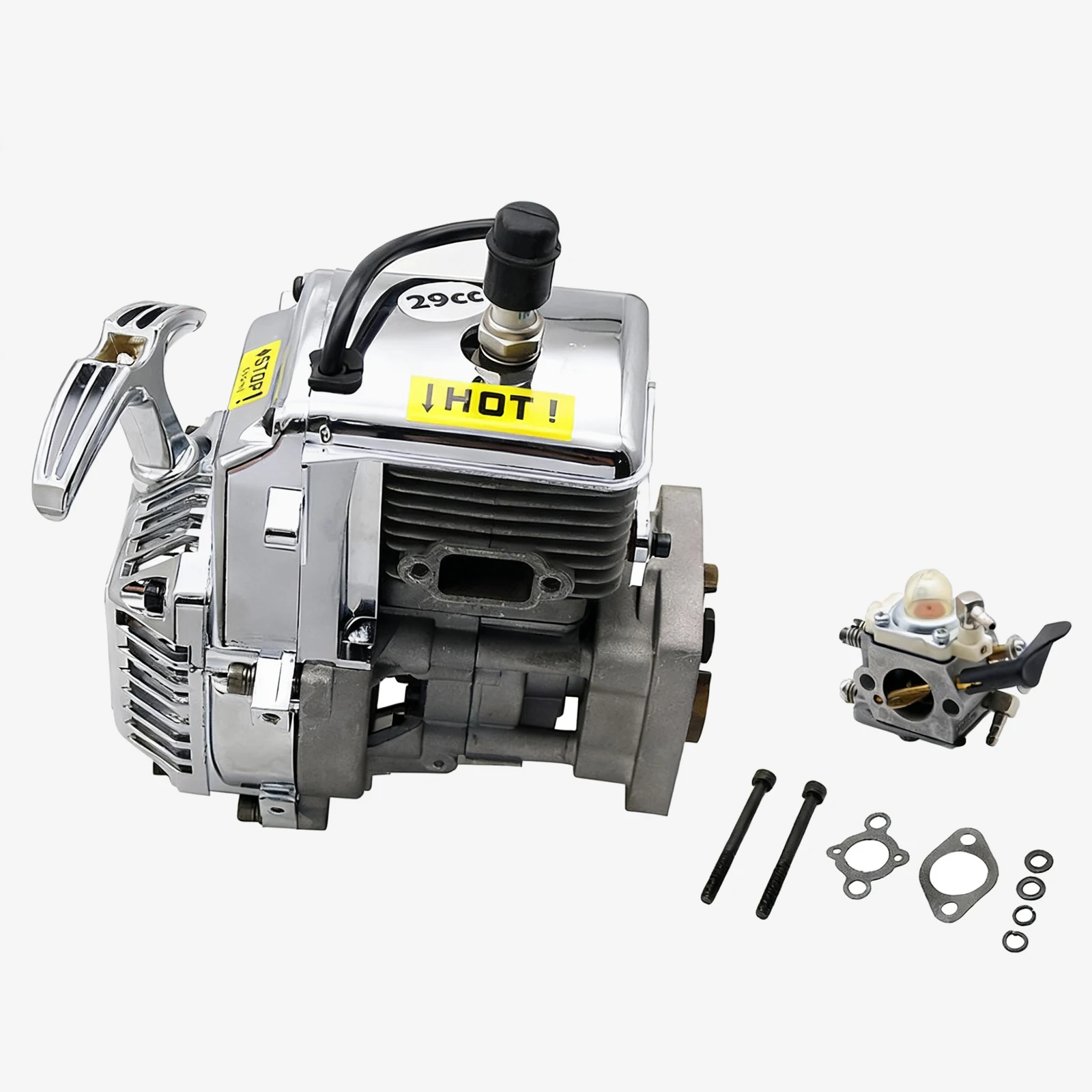 TSRW 29CC 2-stroke Gas Engine 4 Bolt Gas-powered RC Car Petrol Engine for 1/5 HPI Baja Lois 5ive-T DBXL FG GoPed Redcat