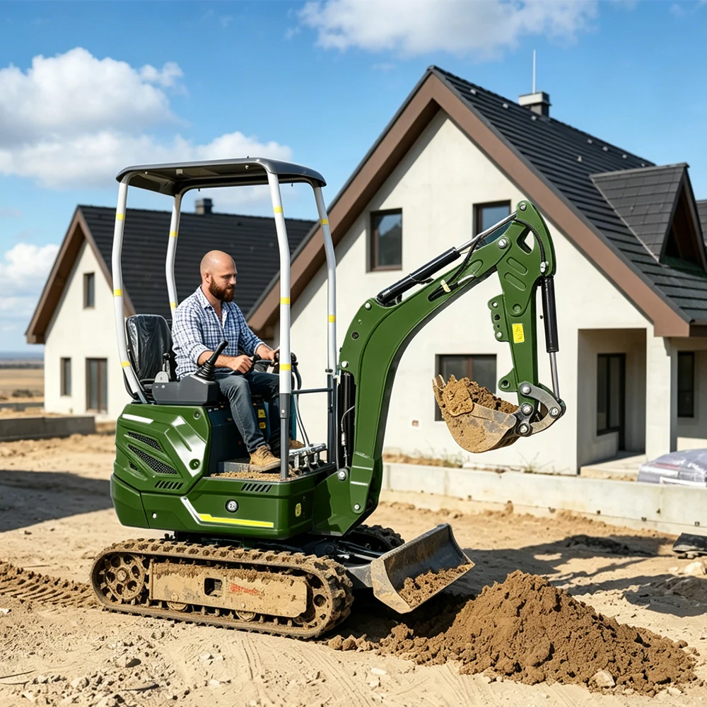 Mini Excavator Compact Flexible Complete Attachment Set For Farm Villa Renovation Mud Road Digging Weed Land Clearing Customized