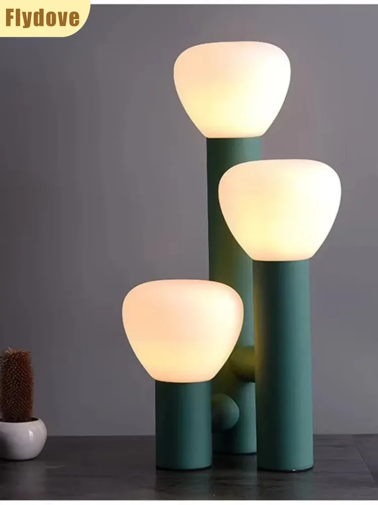 American Creative Colored Glass Desk Lamp Living Room Hotel Bedroom LED Decoration Bedlight Art Decoration - Image 6