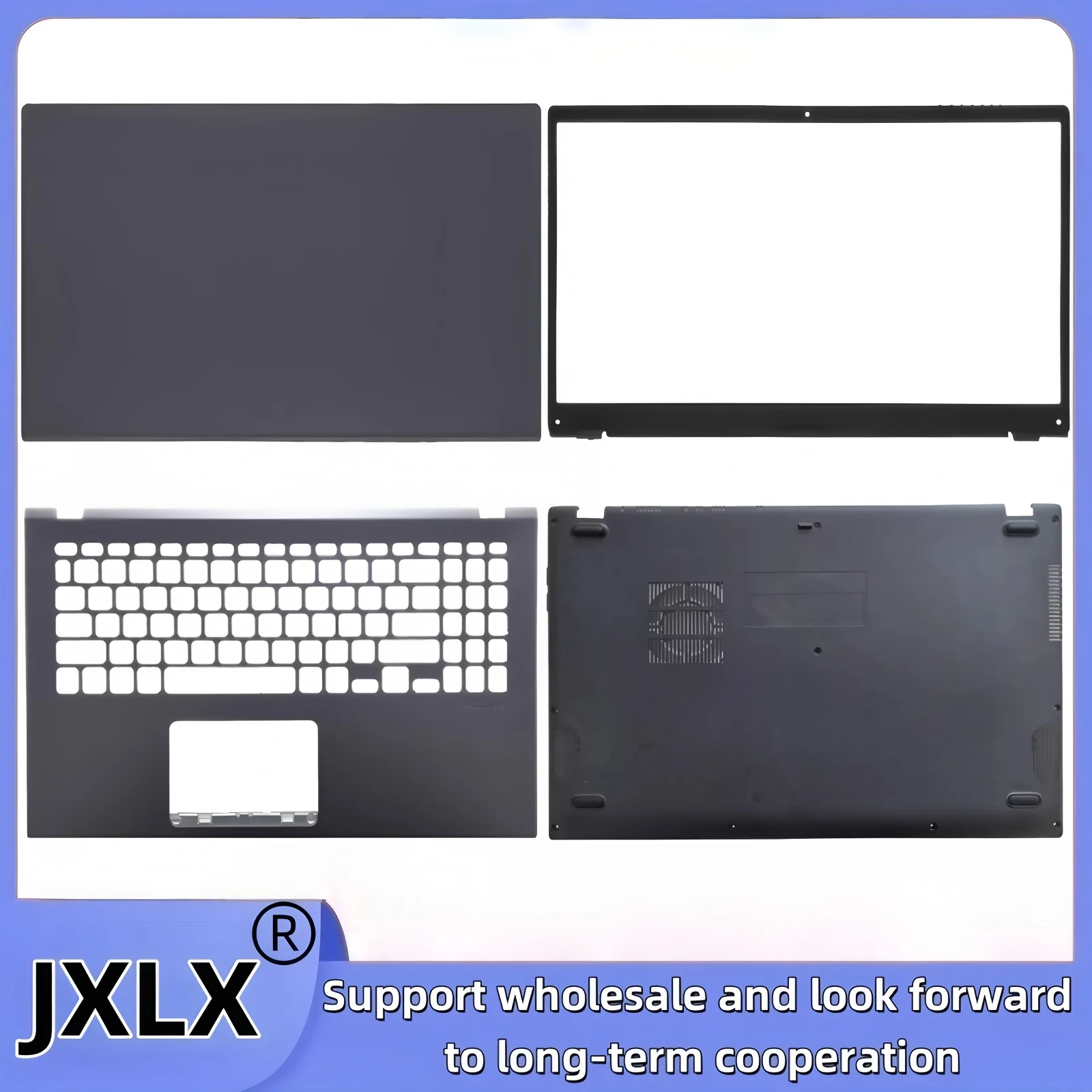 JXLX® Laptop LCD Back Cover Bezel Palmrest Bottom Cover for ASUS X515 FL8700 Y5200F M509D X509 R565M F515MA V5200E V5200J