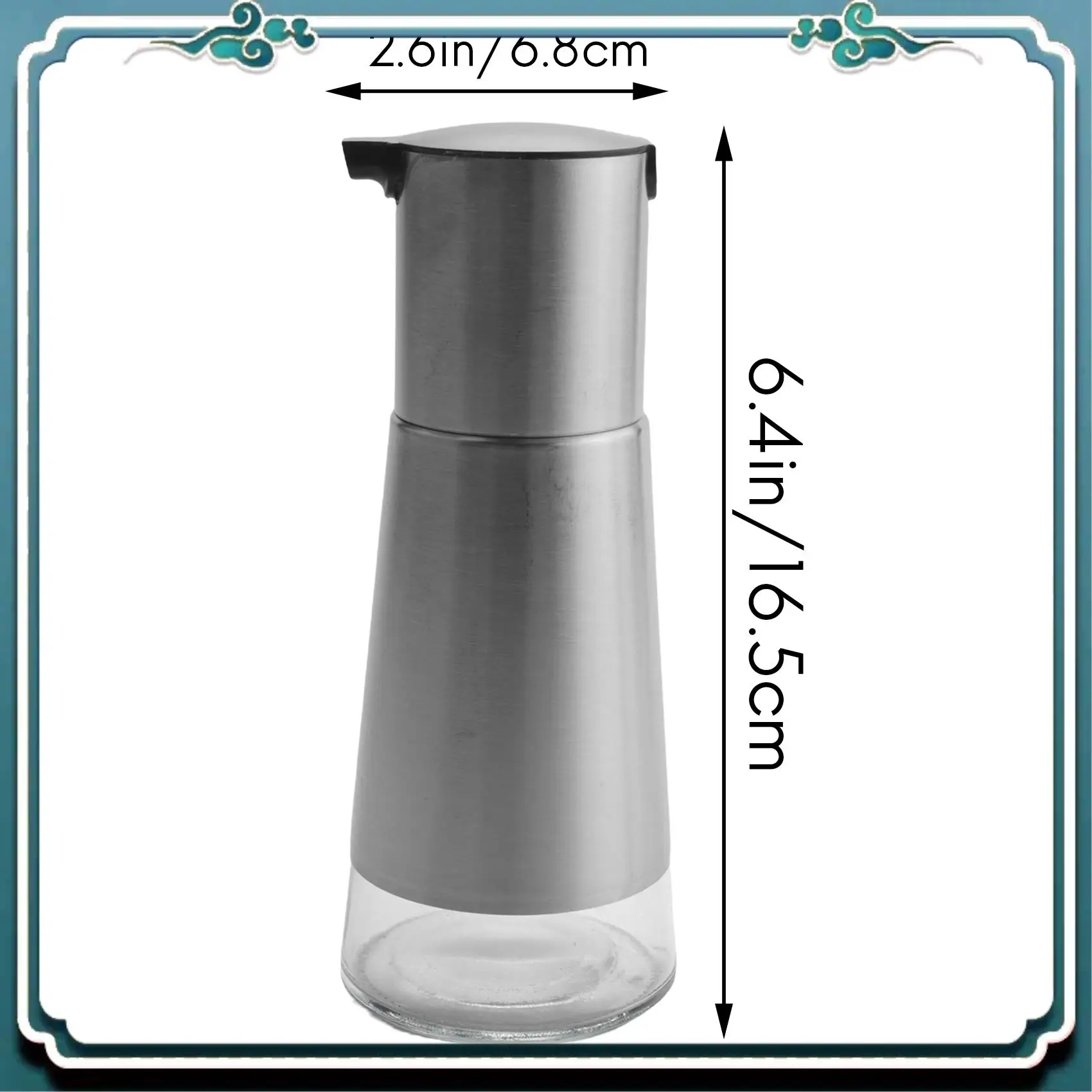 Olive Oil And Vinegar Dispenser Set, 2 Pack Olive Oil Dispenser Cruet With Elegant Glass Bottle And Drip Free Design Limited Tim