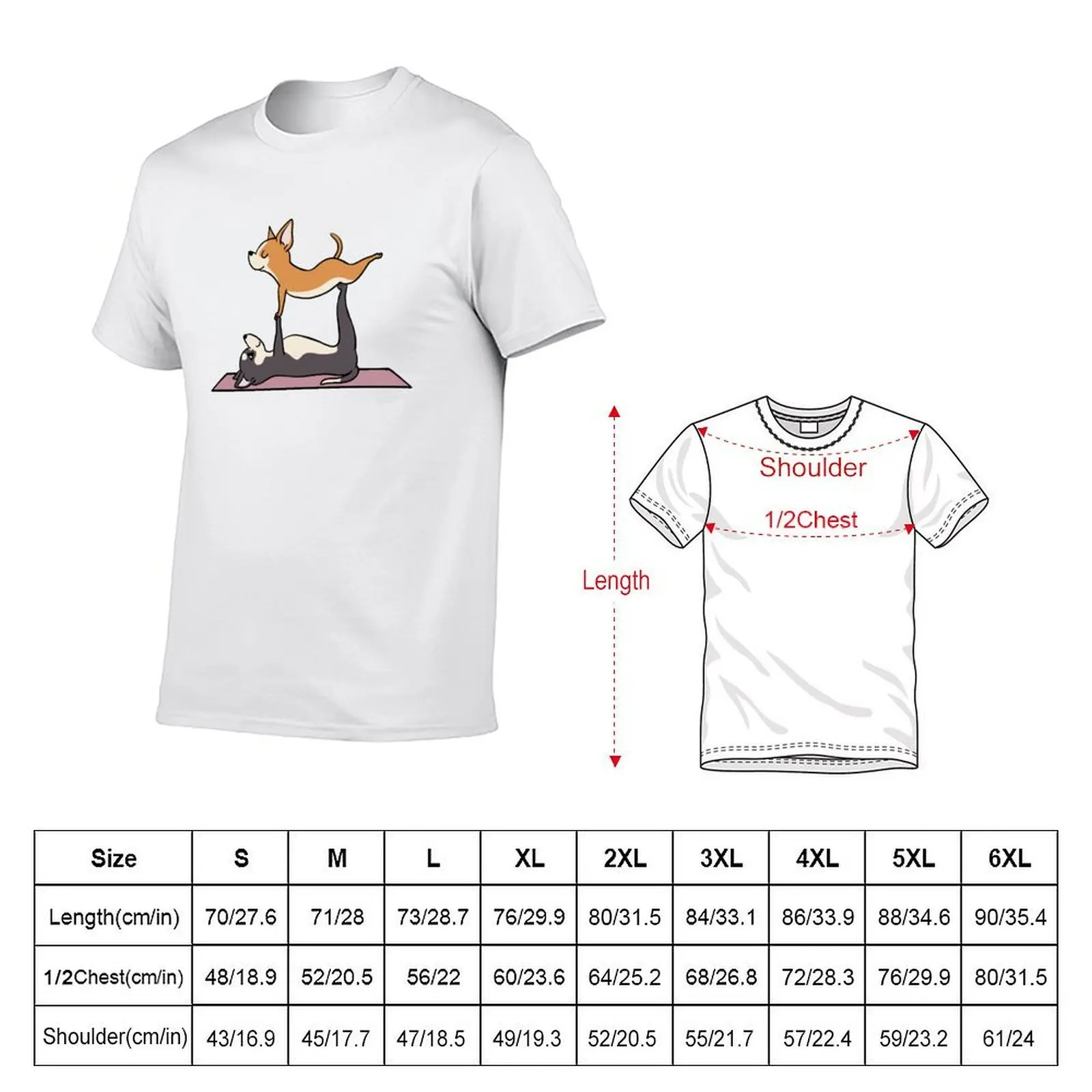 Acroyoga Chihuahua T-Shirt g man t shirts for men funny t shirts cotton cotton t shirts man 100% T-Shirt
