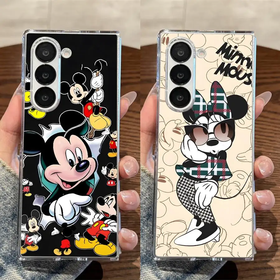 Case for Samsung Galaxy ZFold6 ZFold5 ZFold3 ZFold4 ZFold7 Z Fold 7 6 5 4 3 Hard Phone Cover Disney Richness Mickey Mouse