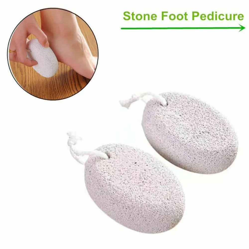 Pedra-pomes natural dura para pés, Ferramenta de esfoliação elíptica, Pé Scrubber, Pele morta, Escova Pedicure, Acessórios