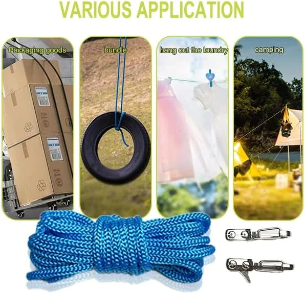 1-4Sets Rope Tensioner Kit with Reflective Ropes Heavy Duty Adjustable for Camping Hammock Boat Tarp Outdoor Securing