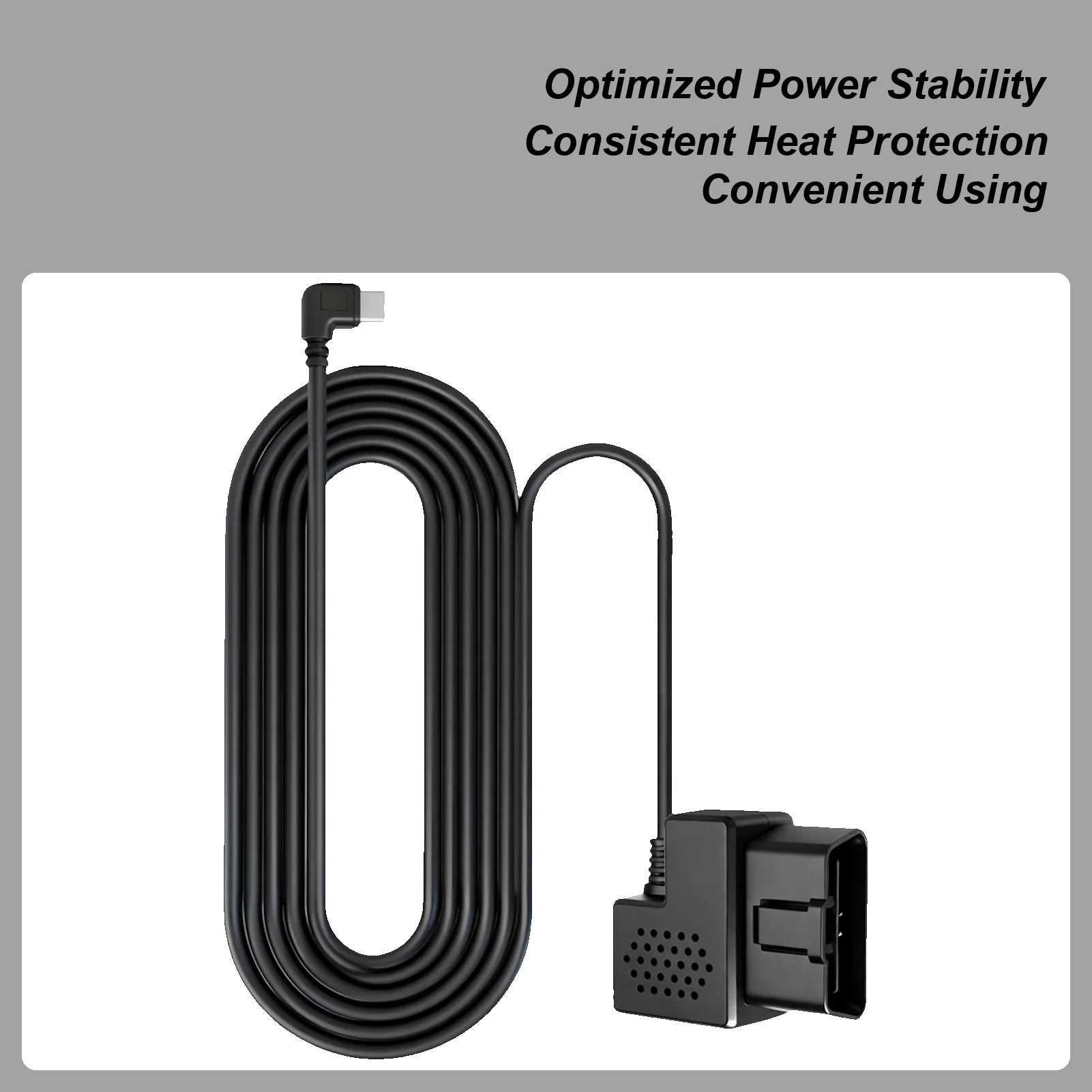 Car OBD Cable Plug And Play 12V/24V To 5V Step-Down Wire Flexible USB Adapter Cable For Parking Lot Road Trips Daily Driving