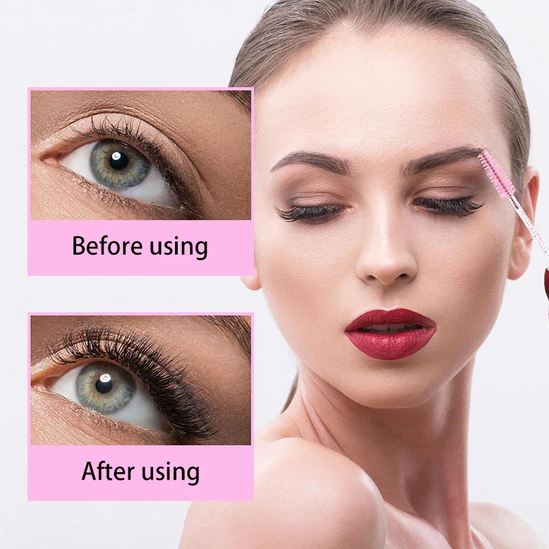 50Pcs Einweg Wimpern Pinsel Weichen Kopf Kristall Augenbraue Pinsel Lash Verlängerung Pinsel Mascara Zauberstab Make-Up-Tool